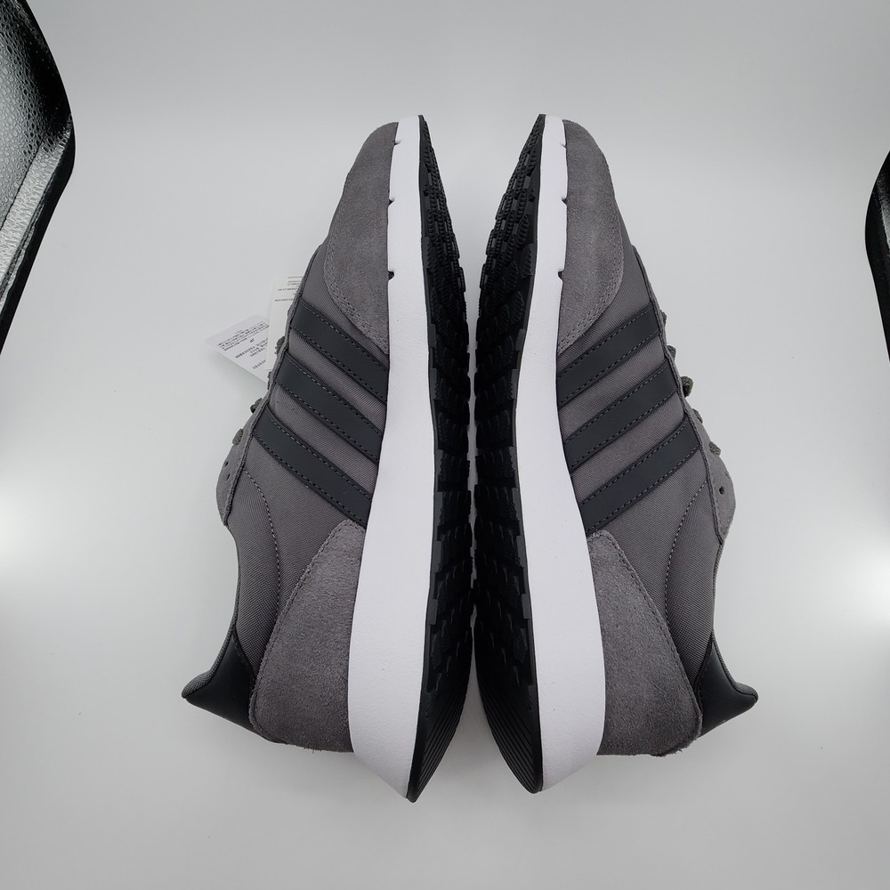adidas Run 60s 2.0 Shoes Mens 12.5 Grey Four Carbon Running Sneaker GX1740 NEW - Picture 9 of 11